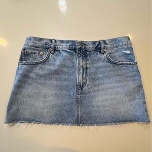 GRLFRND Light Blue Denim Skirt